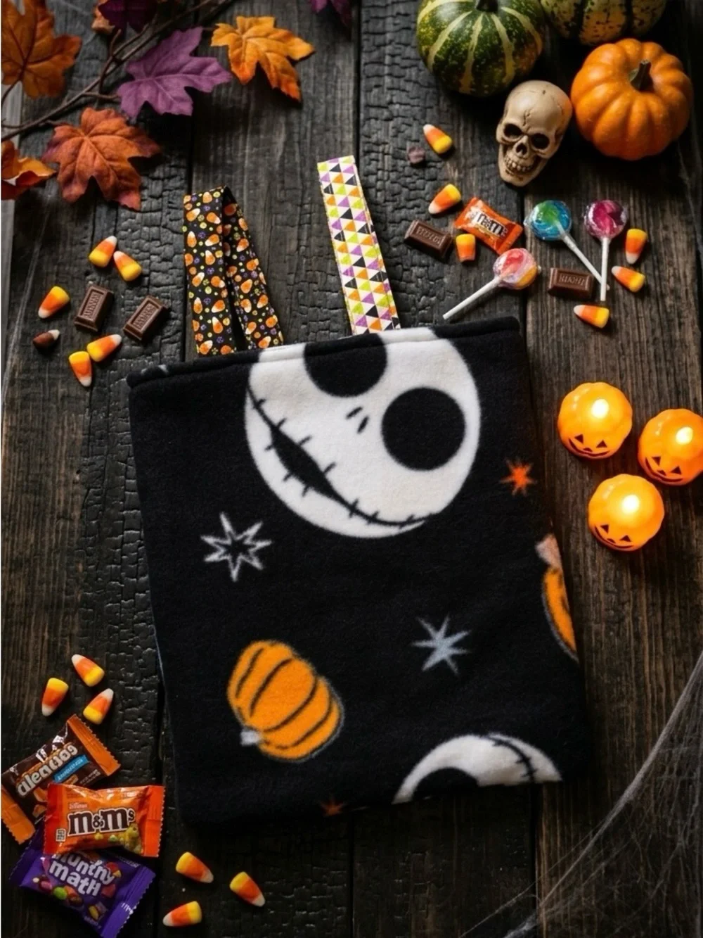 Disney Black & Orange Jack Skellington Halloween Treat Bag